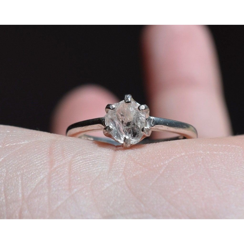 Unique Diamond Engagement Ring Raw Diamond Ring Rough Diamond Ring Modern Jew